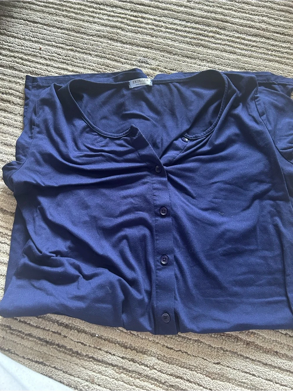 Equipment Navy Satin-Look nightgown